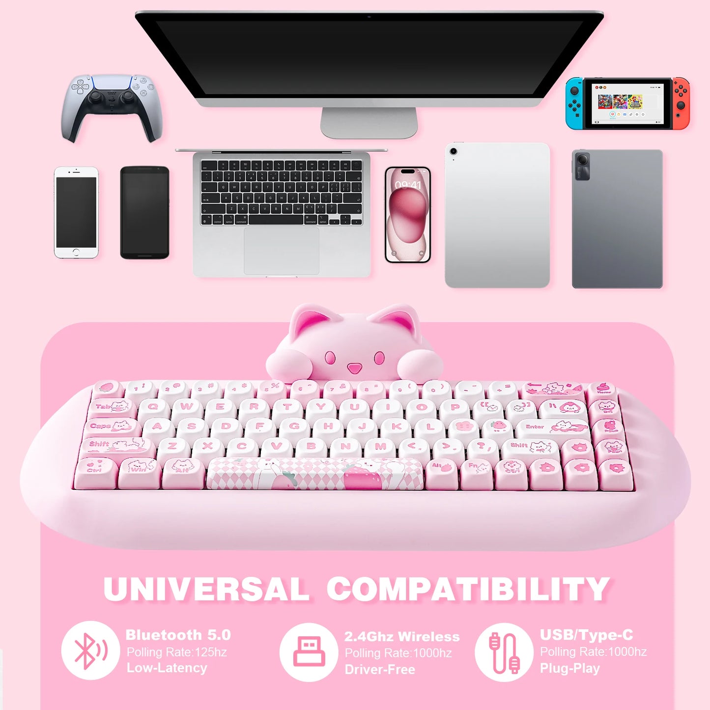 Yunzii C68 Wireless Custom Mechanical Keyboard With RGB
