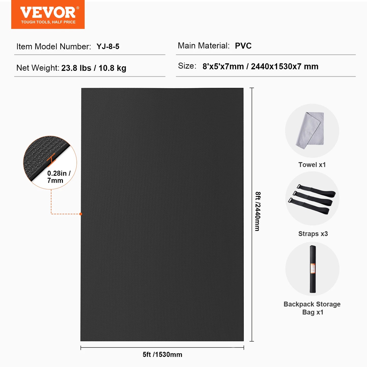 Non Slip High Density Yoga Mat Bag For Fitness Practice
