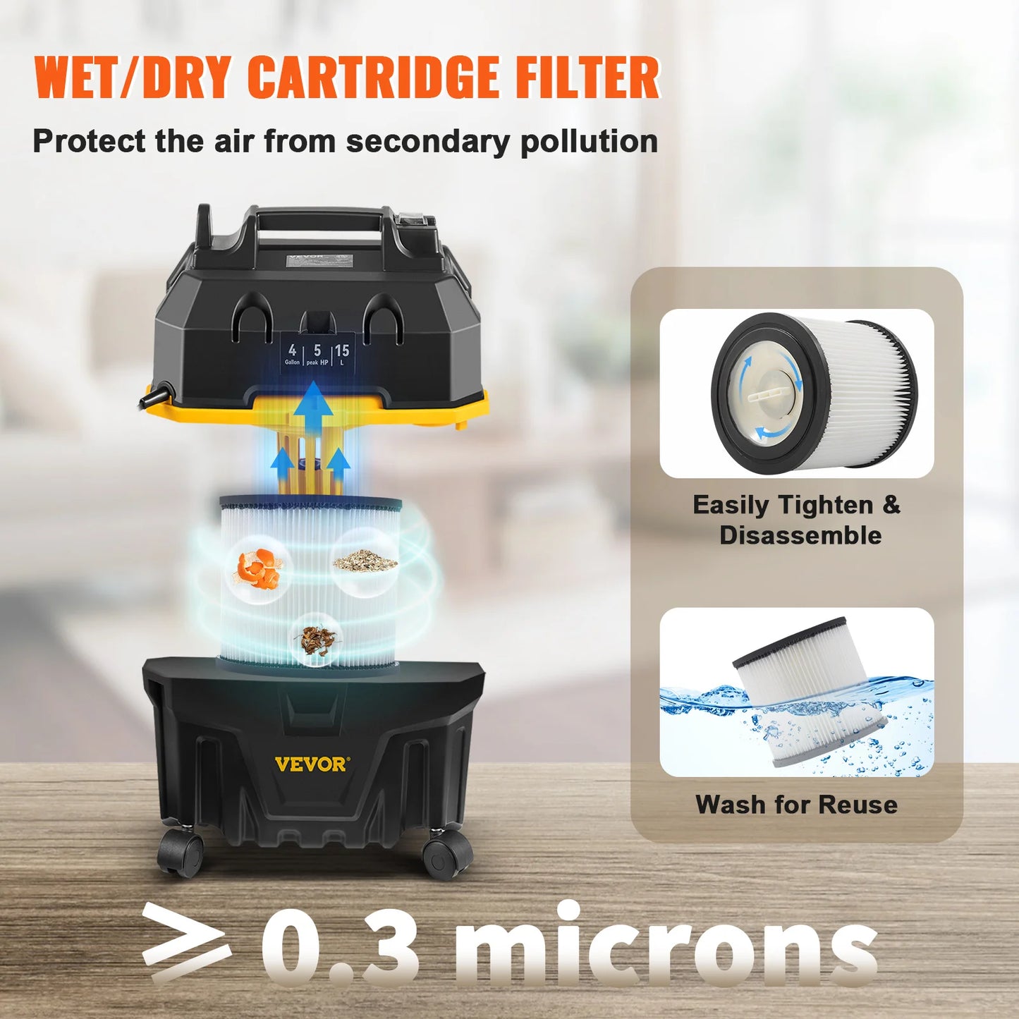SucceBuy Portable Wet And Dry Vacuum Cleaner For Car Home