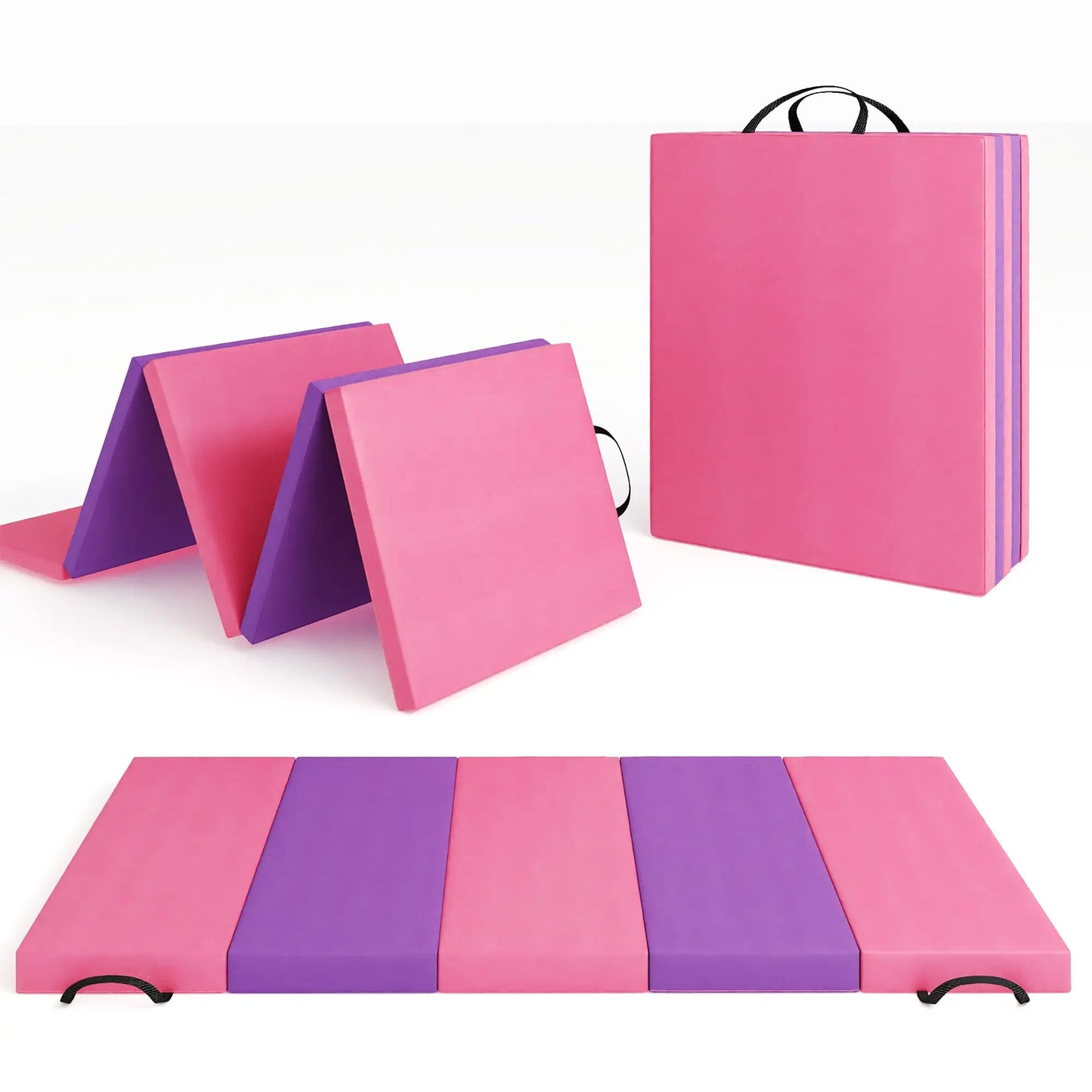 HiMISS Foldable Gymnastics Exercise Mat With Thick High Density Foam