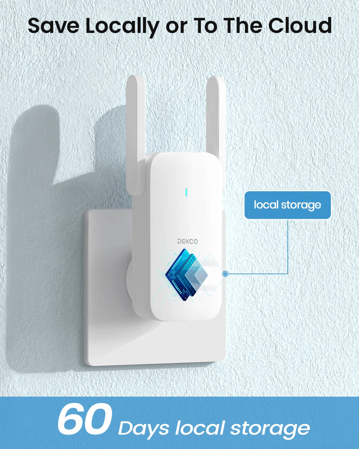 Dekco 5MP WiFi Video Doorbell Outdoor Camera PIR Motion Audio