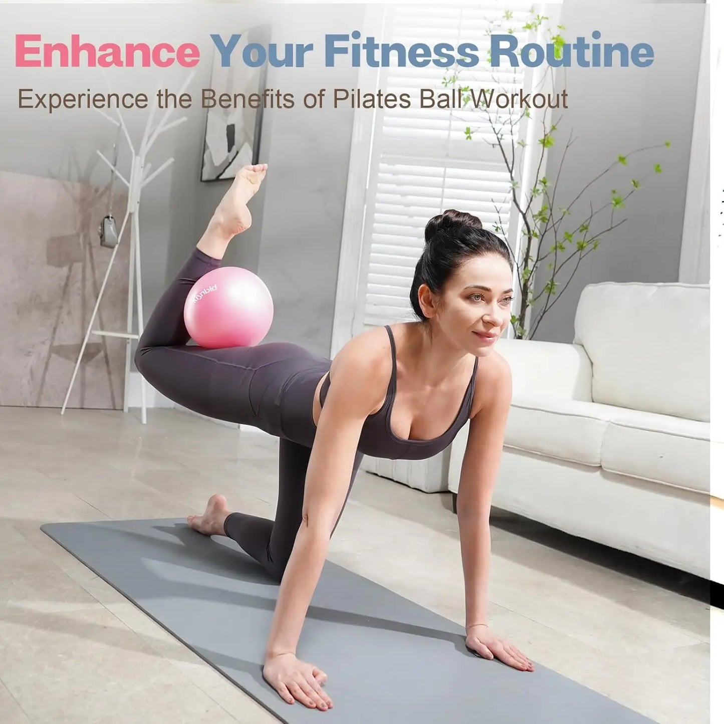 Kisnbld Mini Pilates Exercise Ball For Core Strength Home Gym