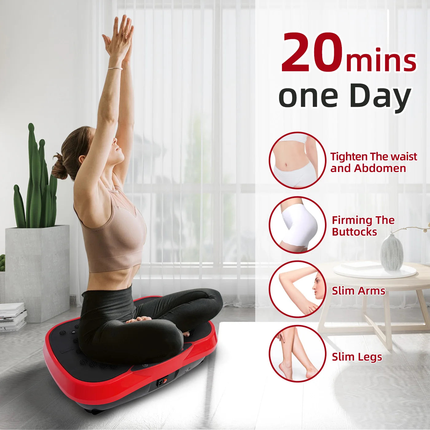 Portable Vibration Plate Exercise Machine For Full Body Workout