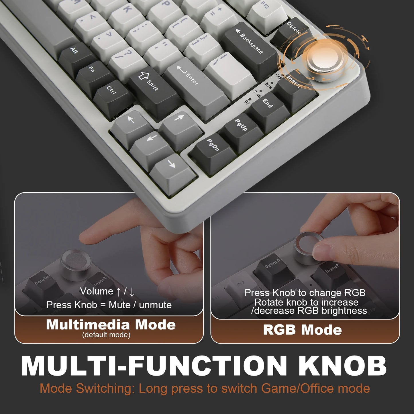 YUNZII B75 PRO Wireless Mechanical Keyboard RGB Hot Swap Custom