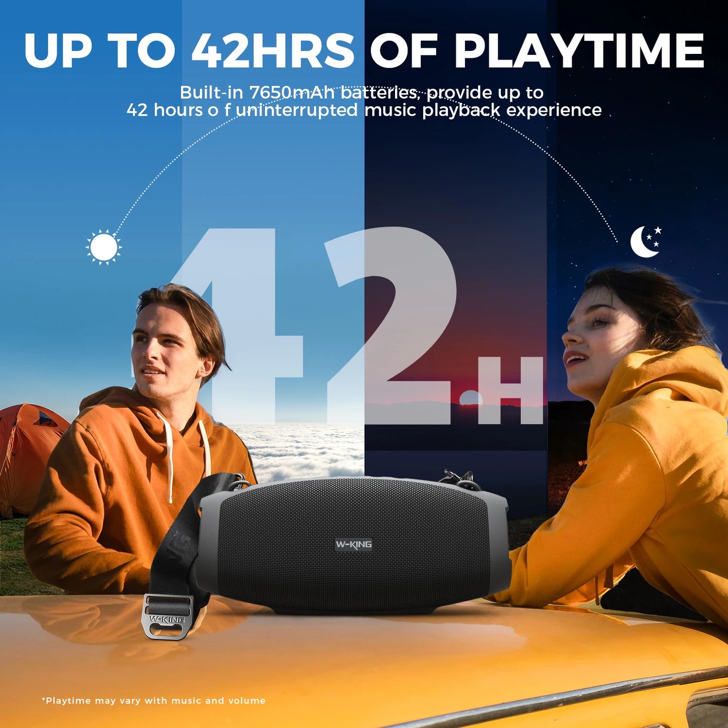W-King X10 120W Bluetooth Speaker Portable Waterproof Outdoor Deep Bass