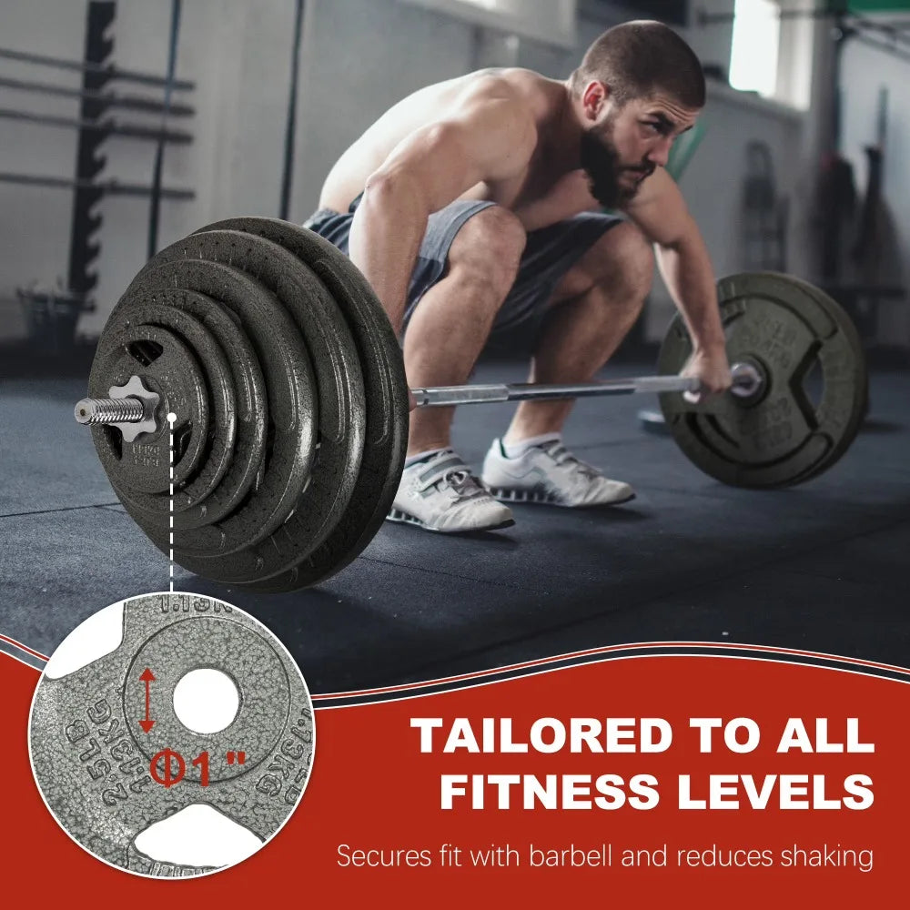 Signature Fitness Cast Iron Weight Plates For Strength Training