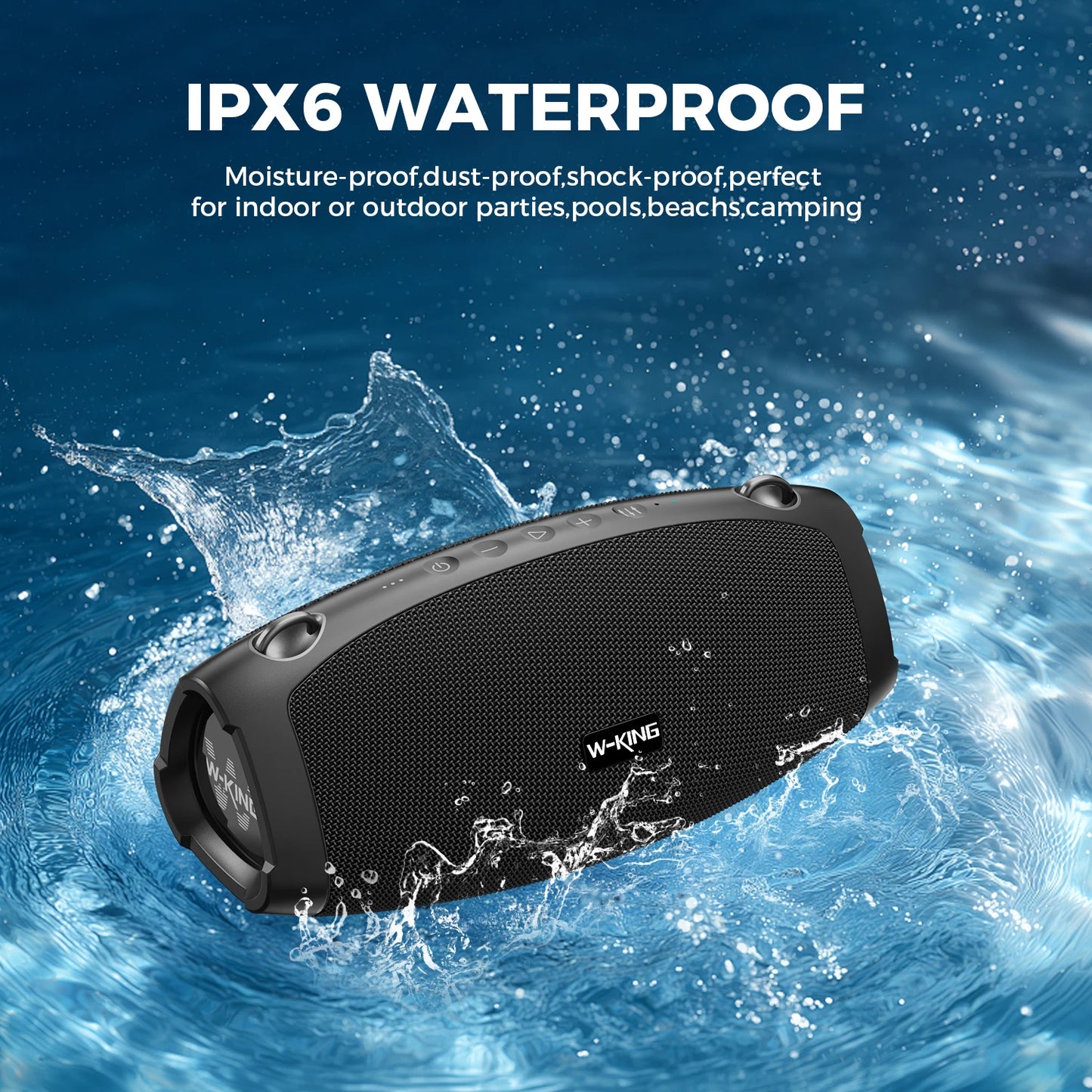 W-King X10 120W Bluetooth Speaker Portable Waterproof Outdoor Deep Bass