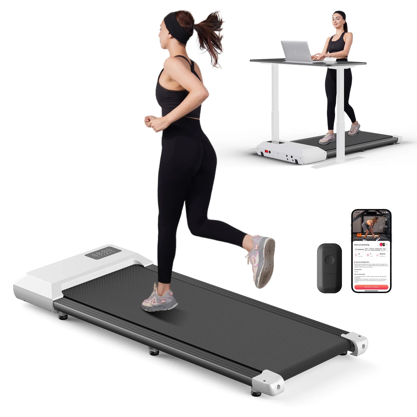 Superun Home Treadmill Bluetooth LCD Display Walking Running Exercise Fitness