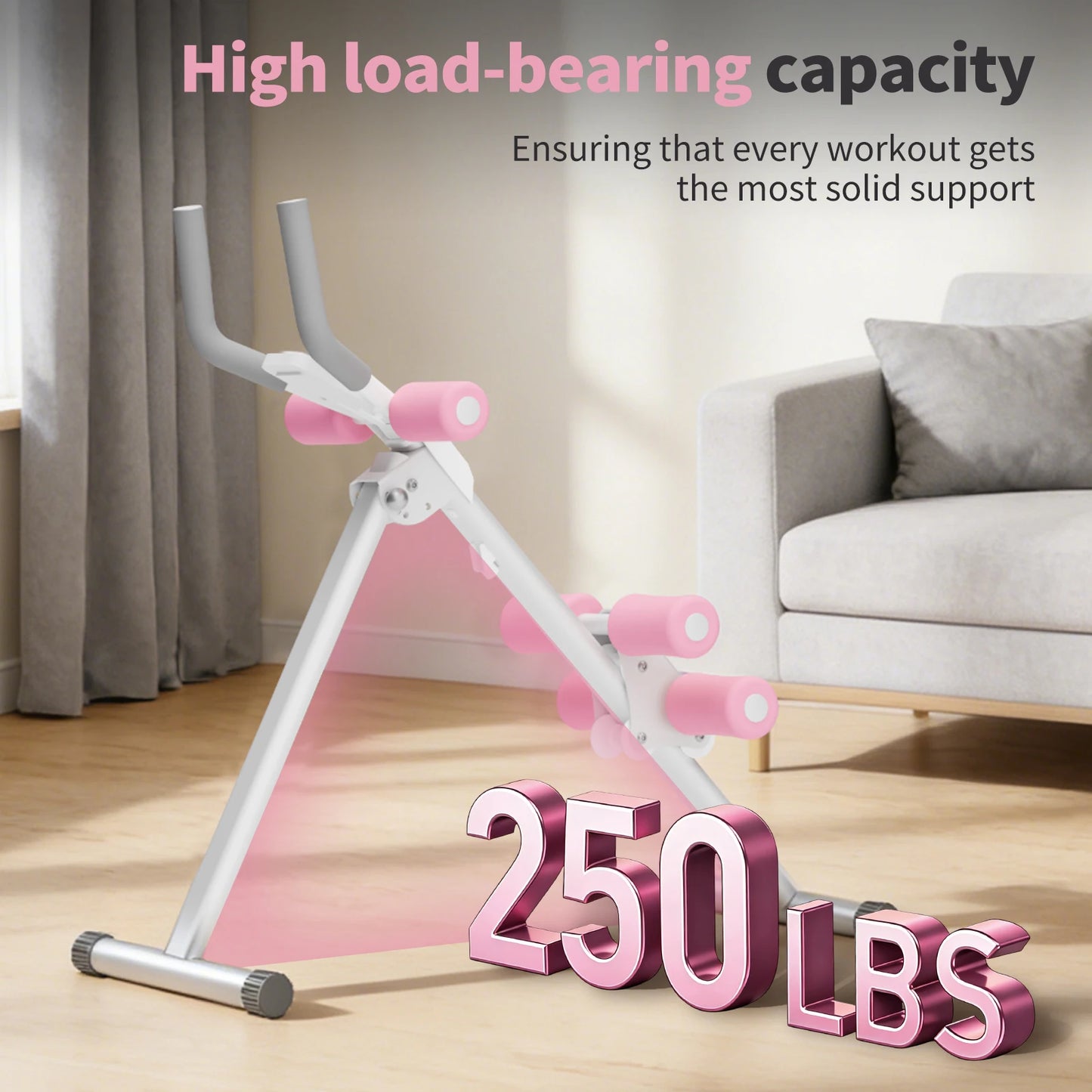 Foldable Abdominal Machine Core Workout Home Gym Equipment Waist Toner