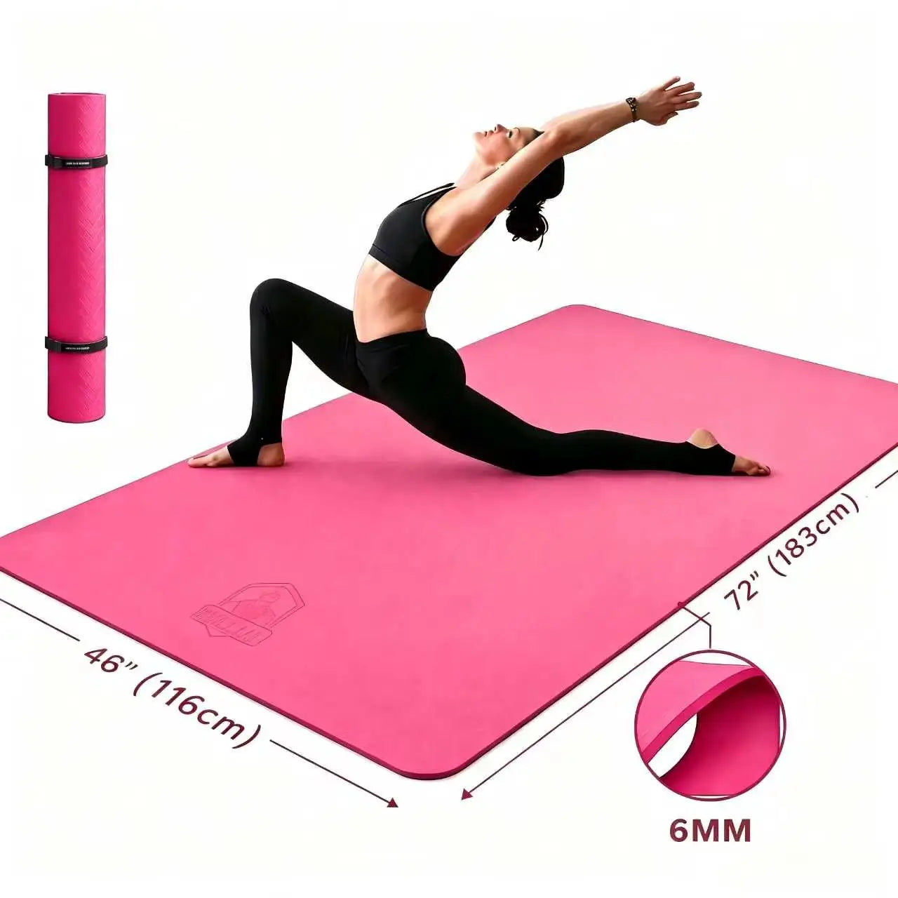 Hapbear TPE Non Slip Double Sided Yoga Mat With Bag