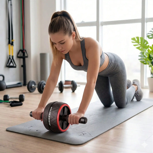 Compact Ab Roller Wheel For Core Strength Home Fitness Training