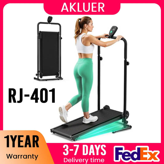 Akluer Non Electric Treadmill Motorless Foldable LCD Monitor Adjustable Incline