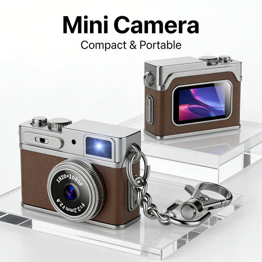 Retro Camera 1080P Video Recorder Keychain Style Portable Design