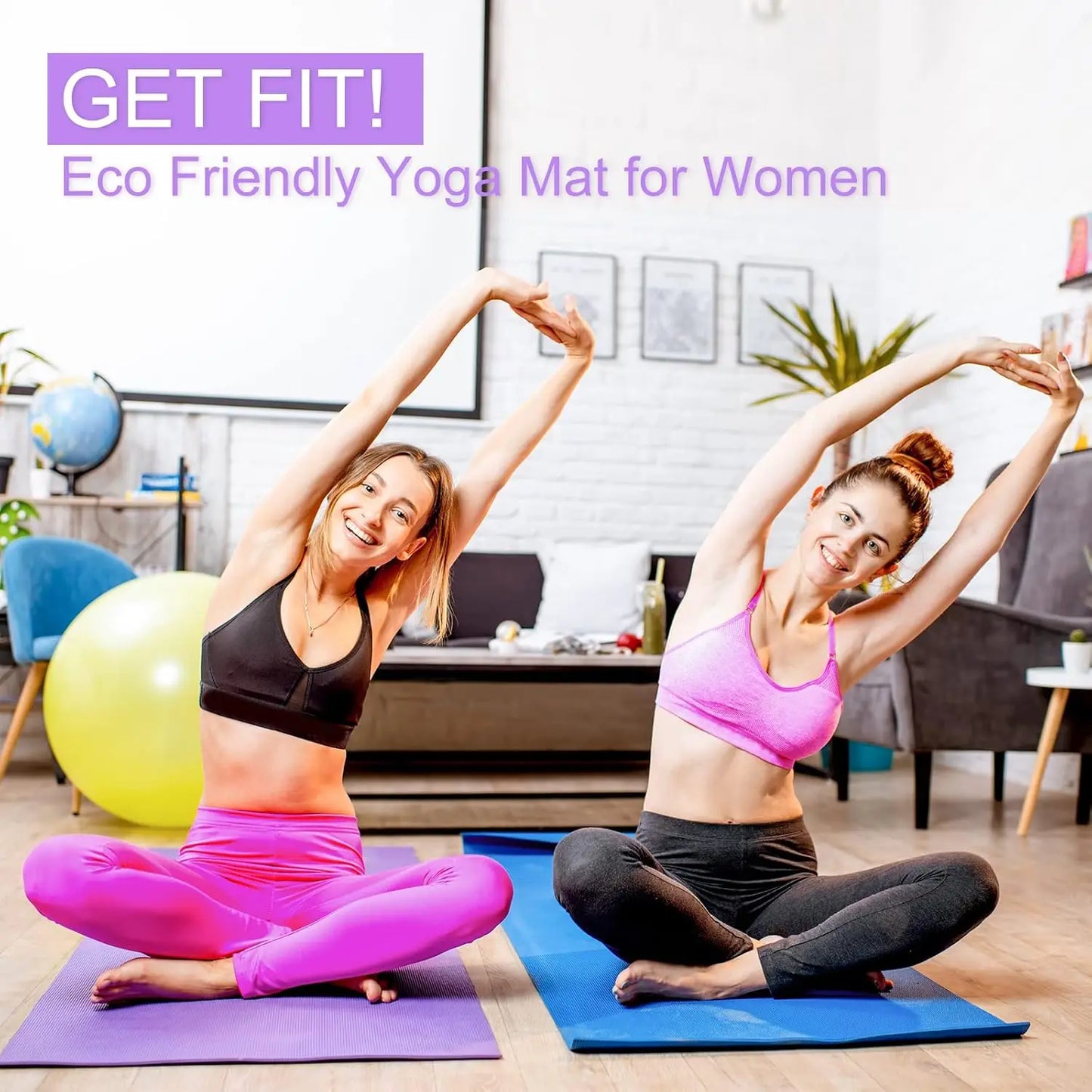 Lightweight Non Slip Pvc Exercise Mat For Yoga And Fitness