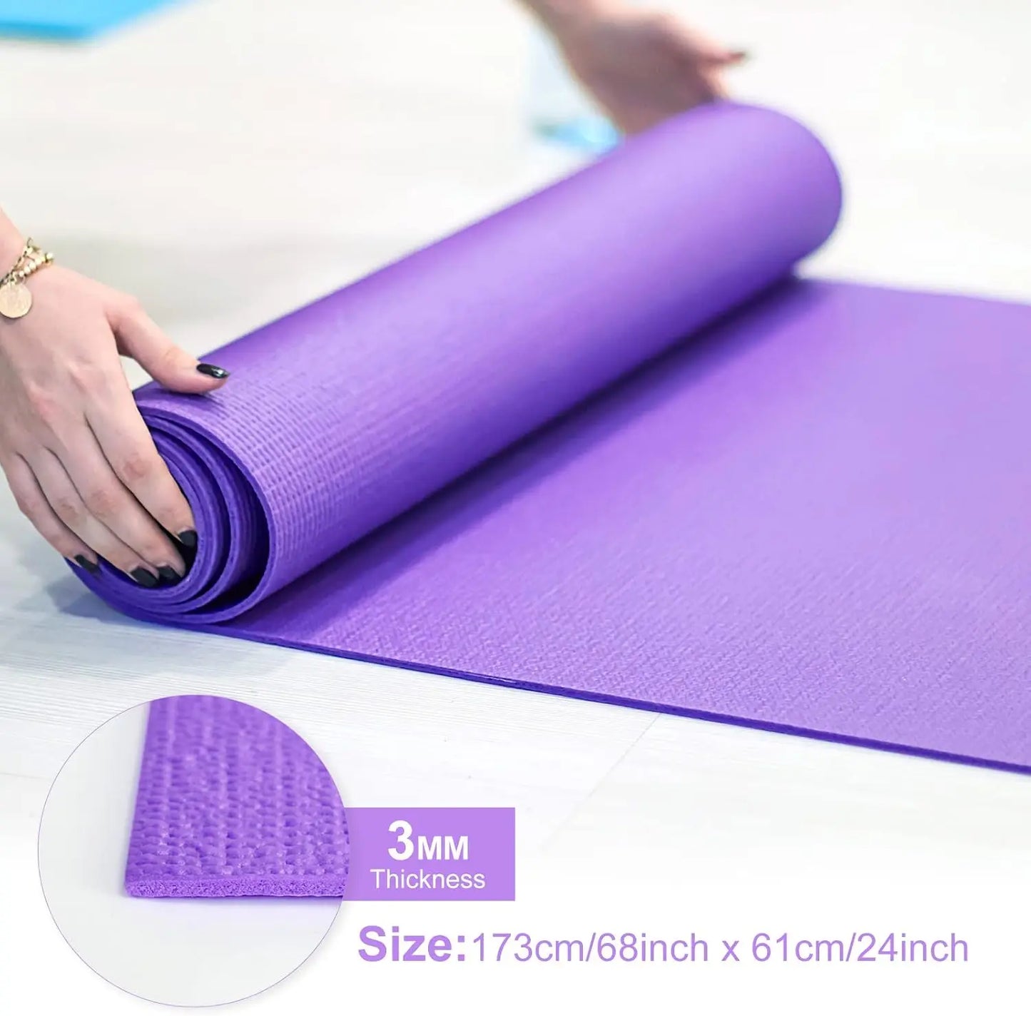Lightweight Non Slip Pvc Exercise Mat For Yoga And Fitness