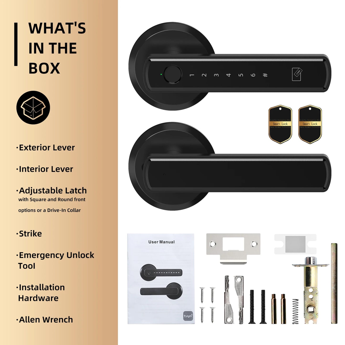Viladepot Smart Door Lock Fingerprint Bluetooth App Control Electronic Keypad