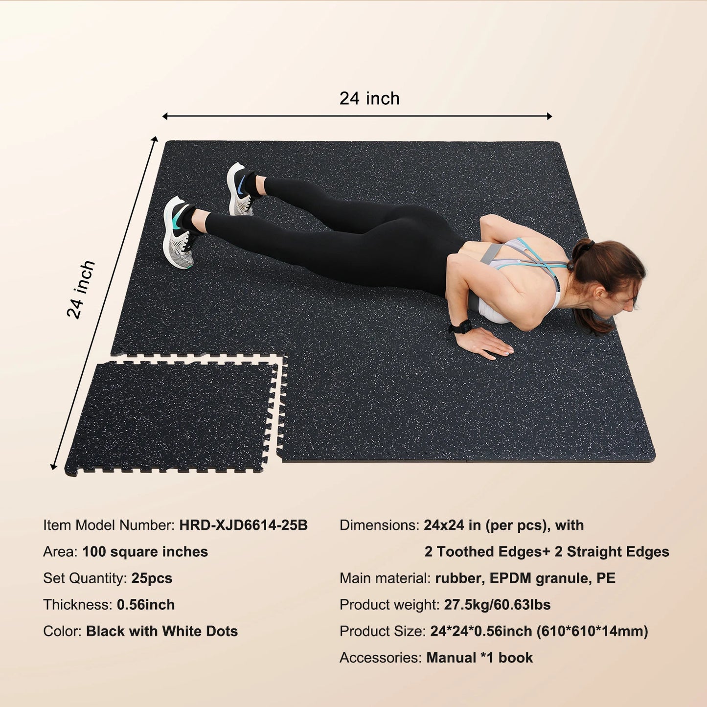 SucceBuy EVA Foam Interlocking Floor Mats For Home Gym Workout