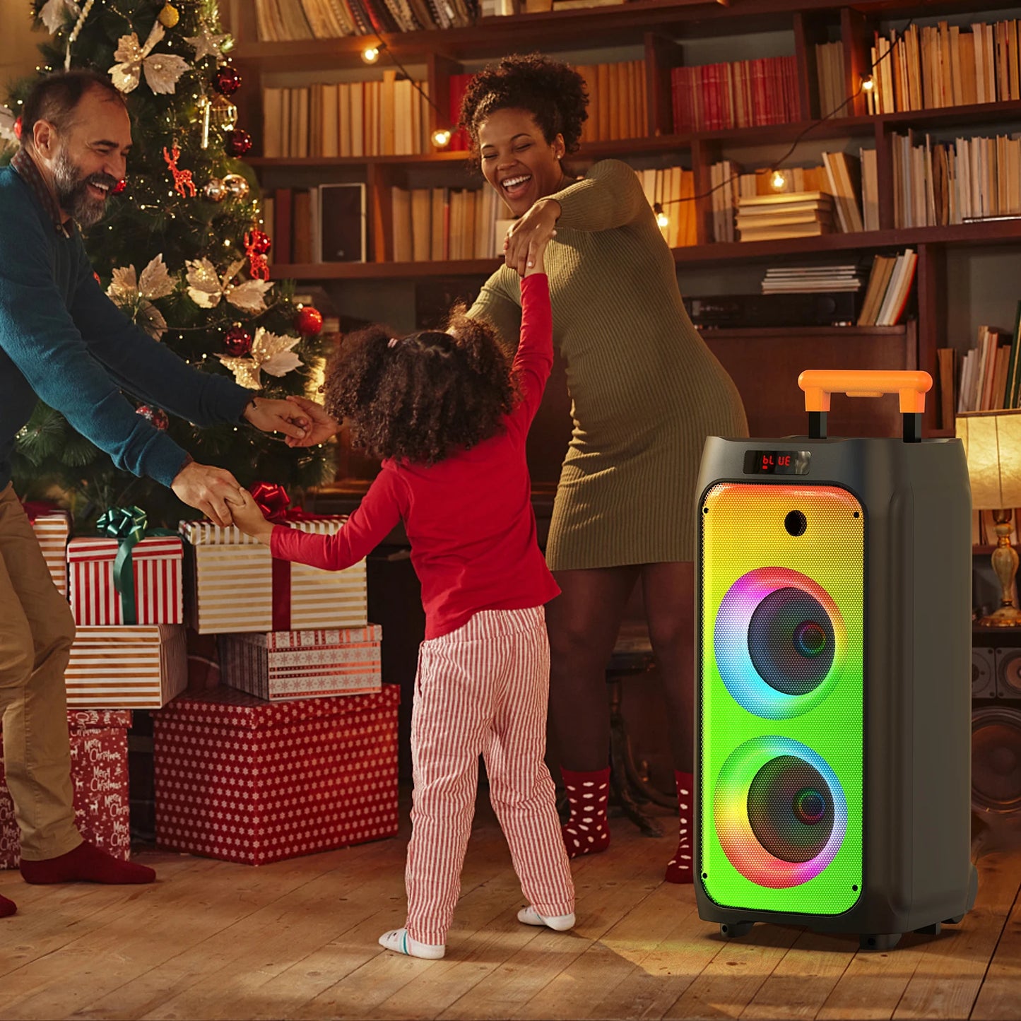 FanFun Portable Bluetooth Karaoke Machine Wireless Microphones For Home Party