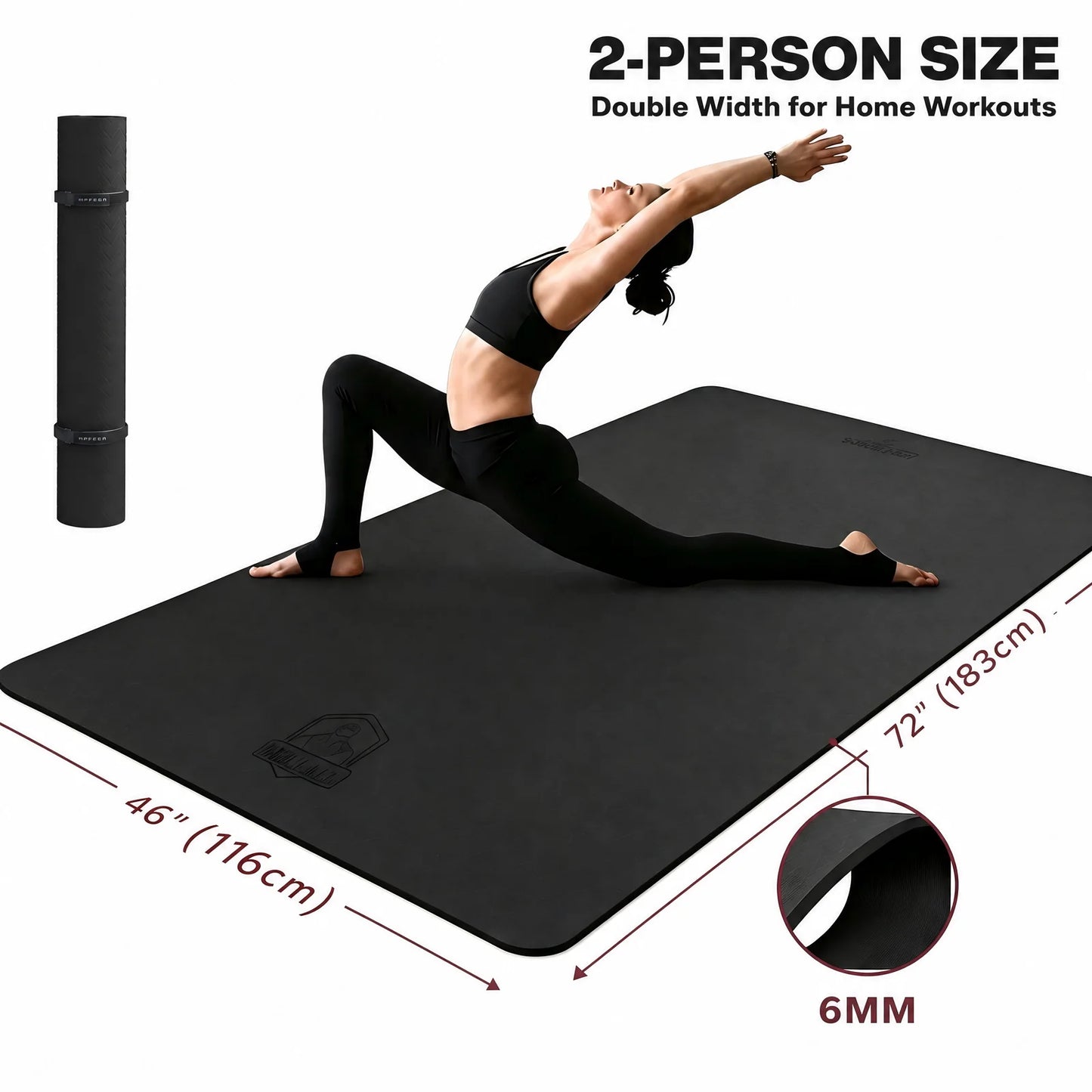 Hapbear Premium TPE Non Slip Yoga Mat With Carry Bag