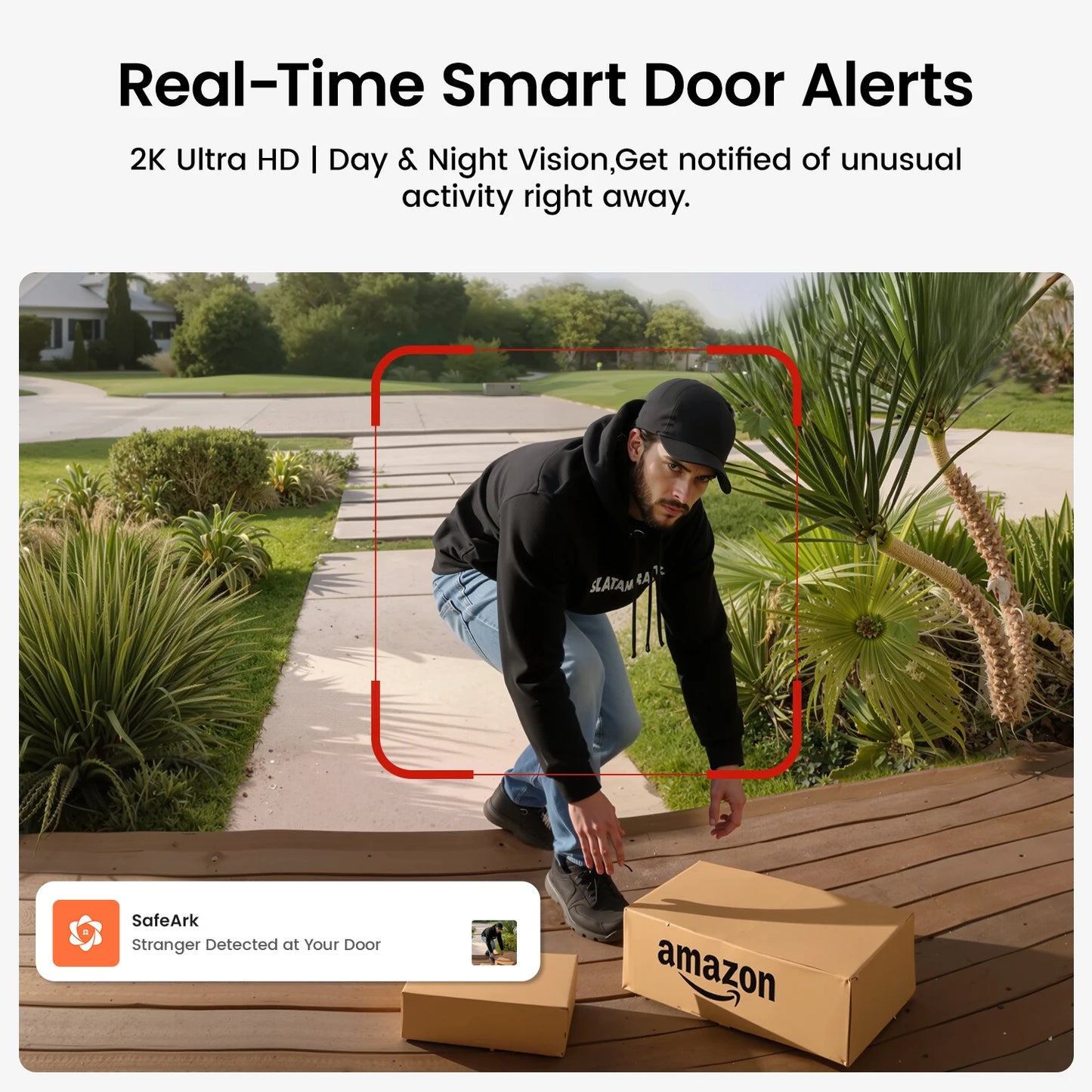 Dekco 3MP Wireless Smart Video Doorbell With AI Detection