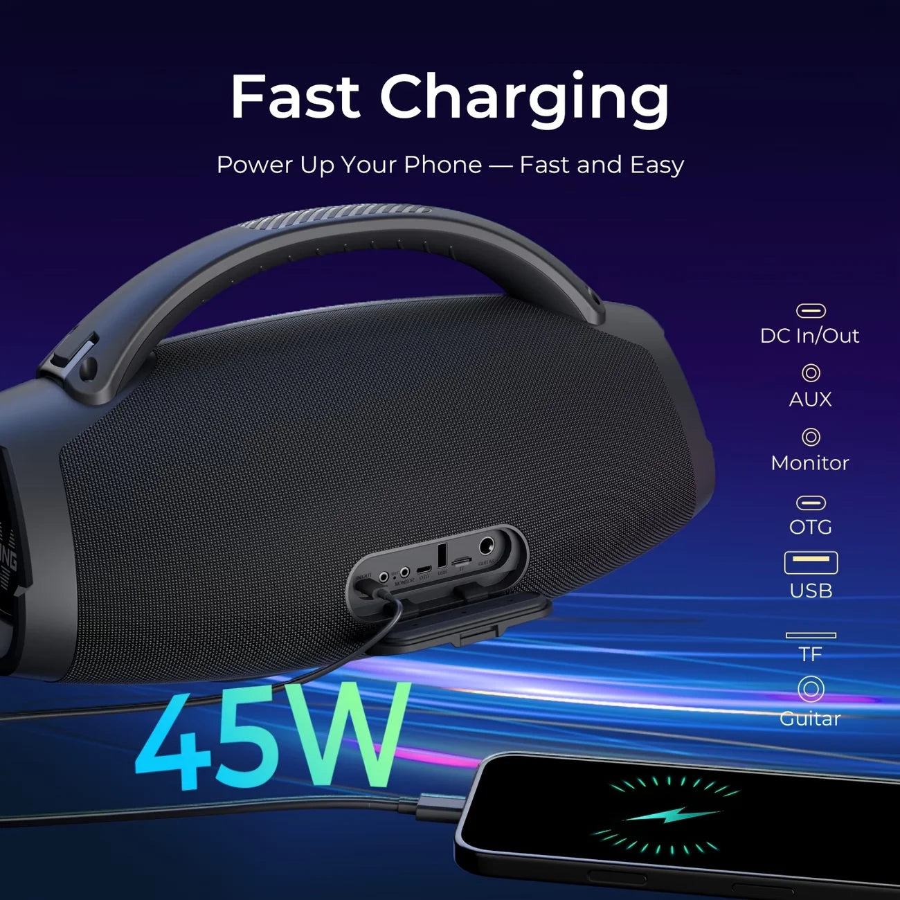W-King X20S 140 Watt Bluetooth Speaker With Strap