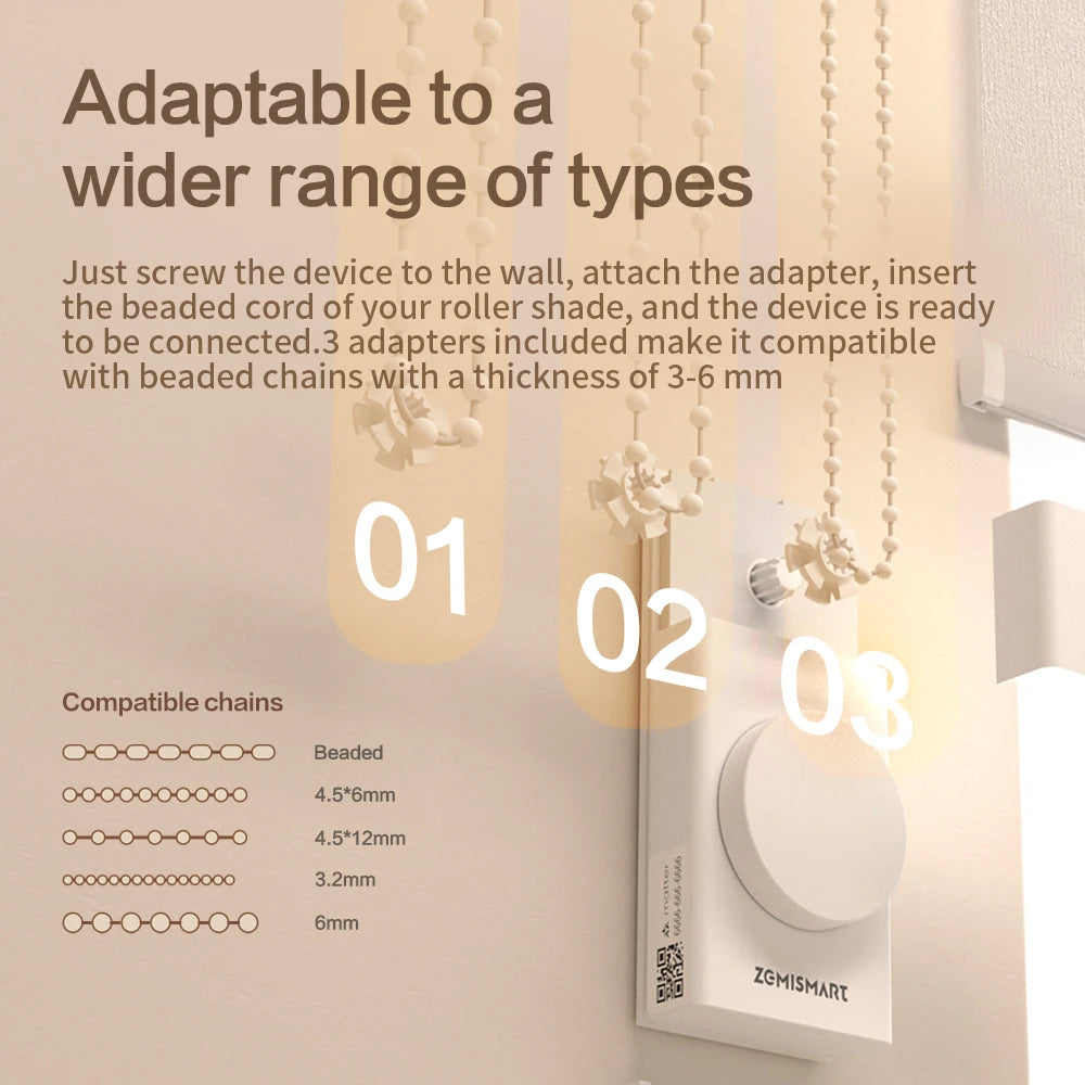 Zemismart Smart Roller Shade Driver Matter Thread Compatible Alexa HomeKit