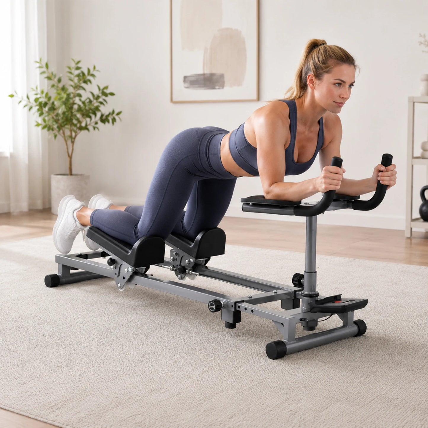 Adjustable Back Stretcher Crawling Machine Counter Home Gym Fitness Training