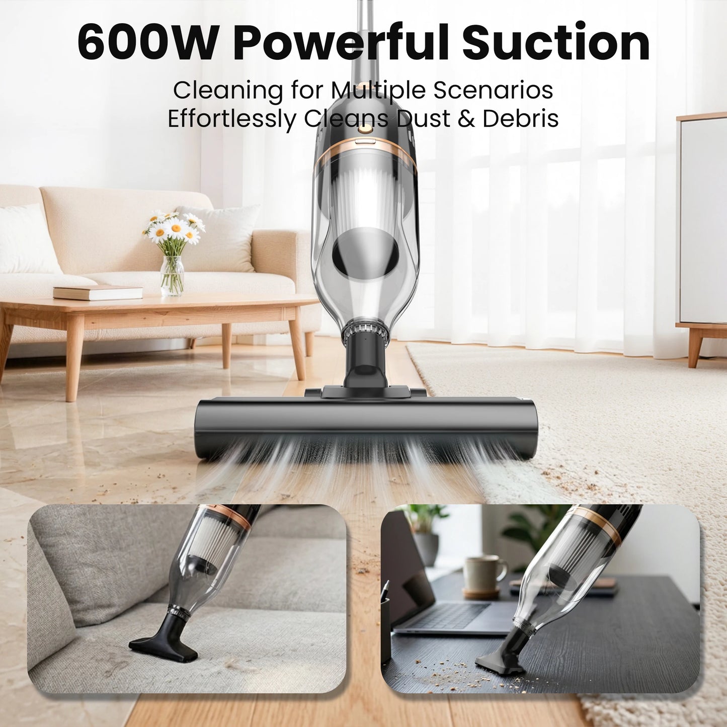 INSE Corded Stick Vacuum Cleaner Powerful Handheld For Hard Floors