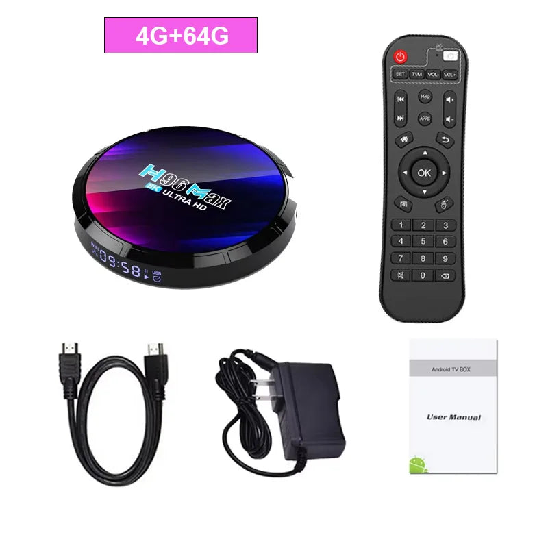 H96 Android 13 Smart TV Quad Core WiFi6 8K UHD
