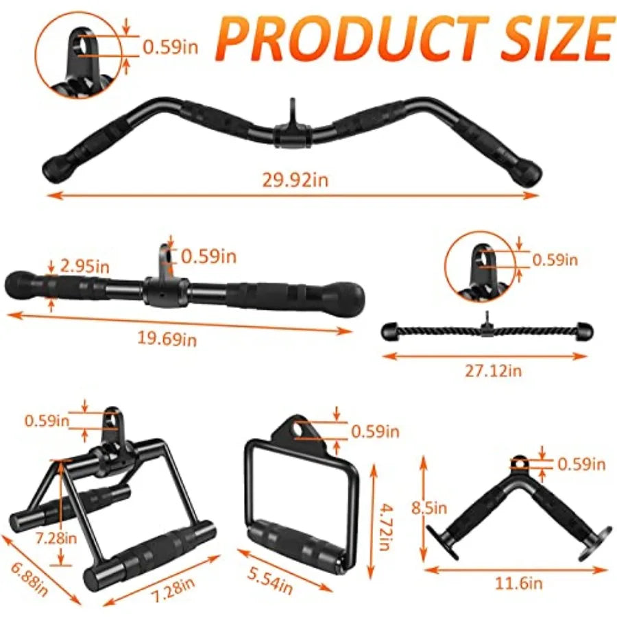 Lat Pulldown Bar Attachment For Home Gym Cable Machines