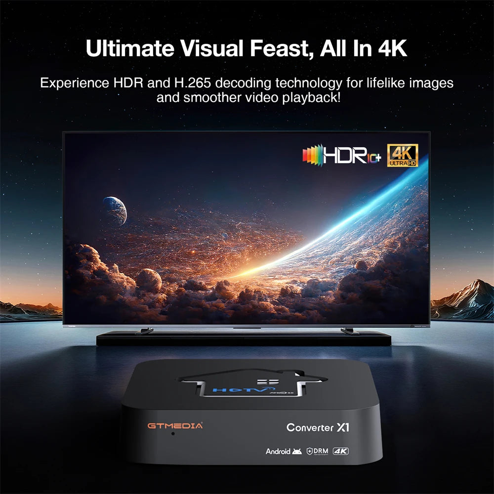 GTMEDIA HDTV Converter X1 4K HDR ATSC TV Box Decoder