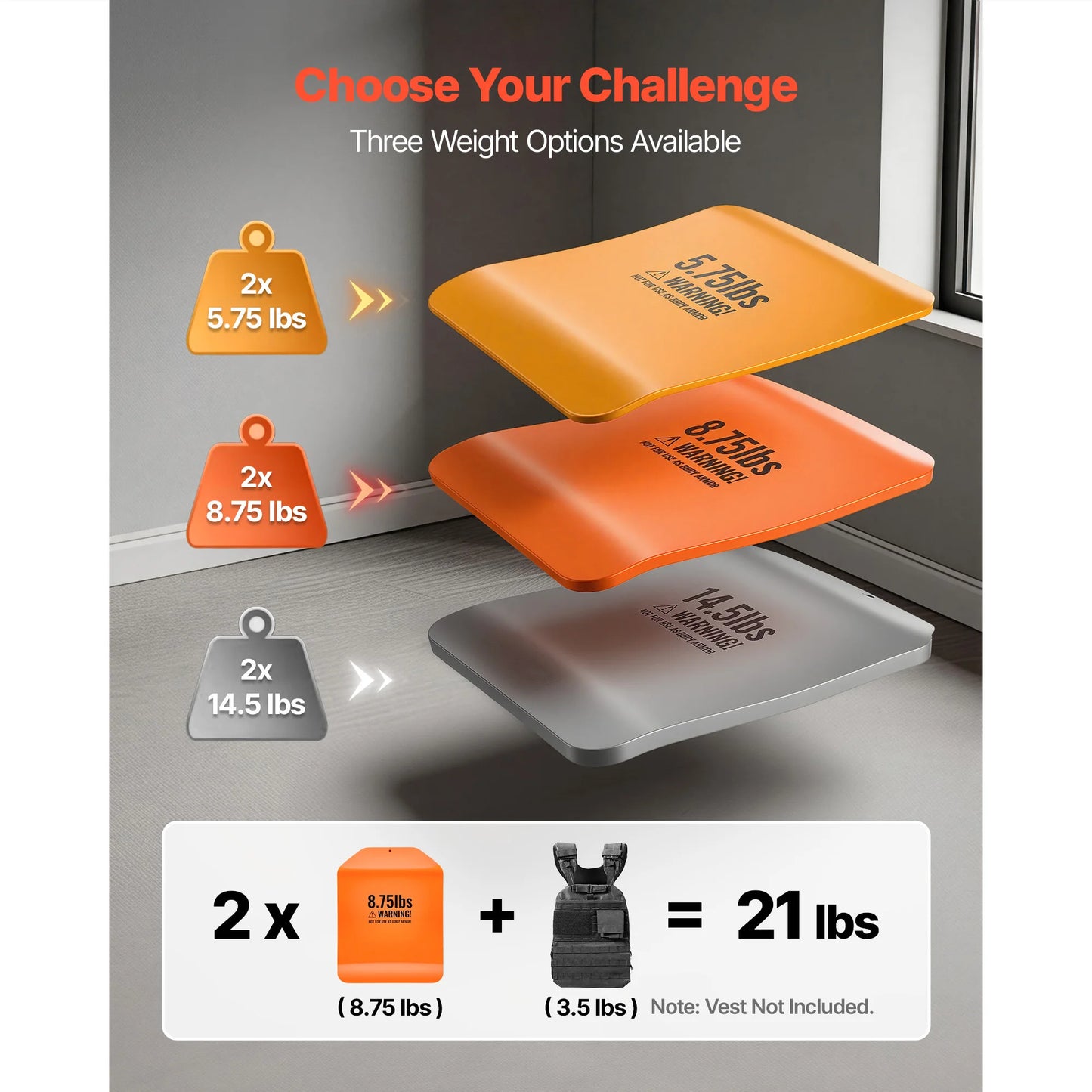 SucceBuy Curved Steel Weight Vest Plates For Strength And Endurance Training