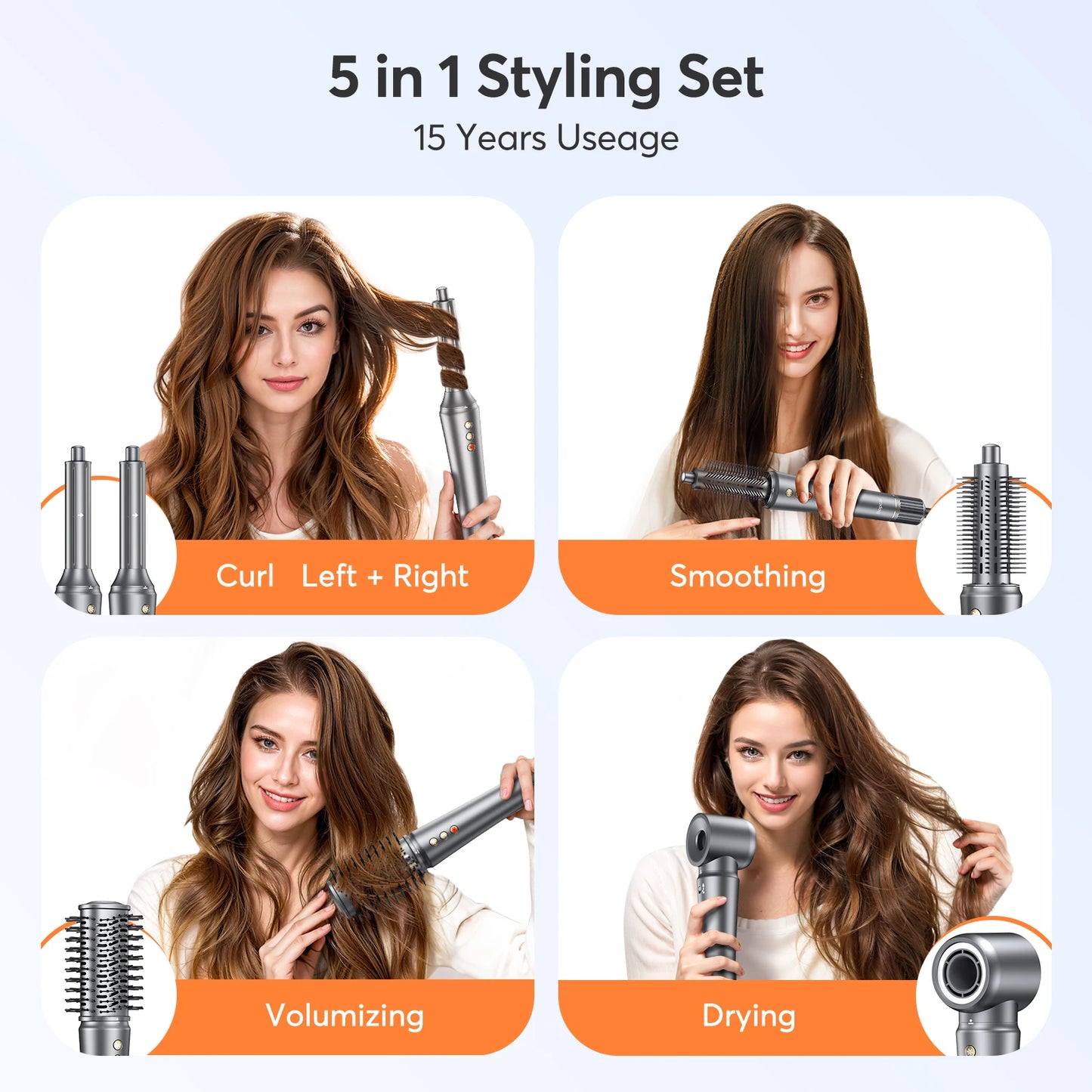 Bopcal Multifunctional Hair Dryer Hot Air Comb Styling Tool