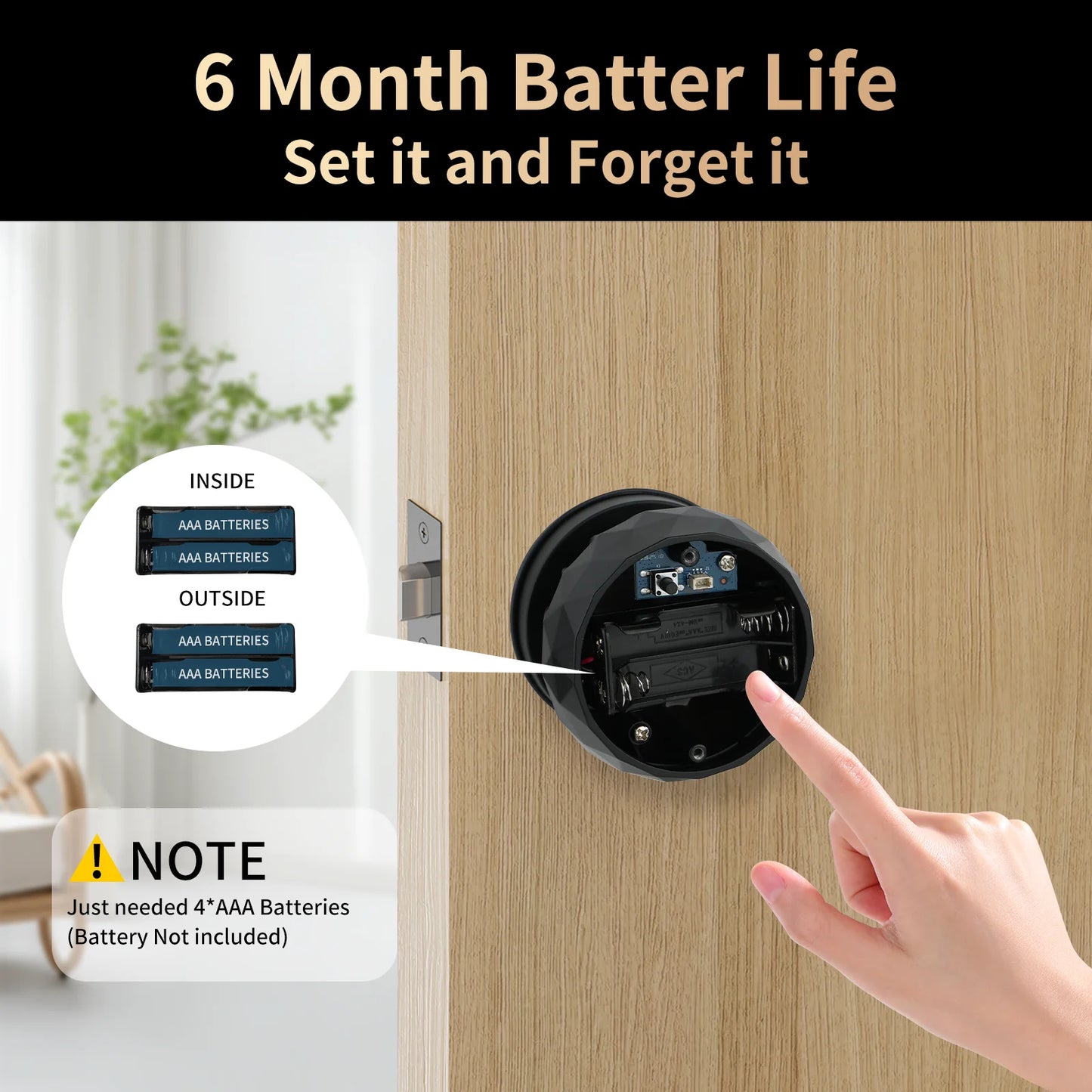 Viladepot Smart Lock Fingerprint Passcode Bluetooth Indoor Door