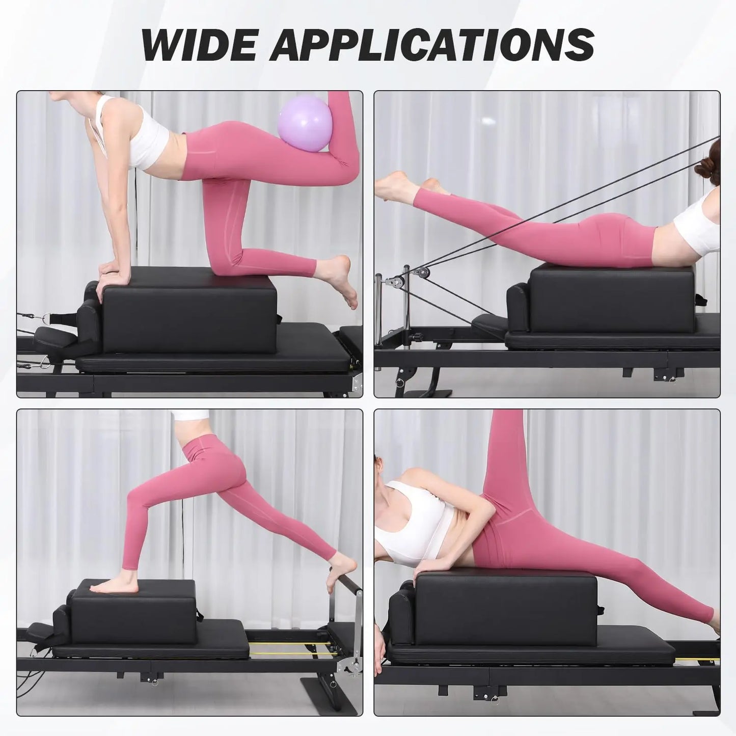 HiMiss Pilates Reformer Sitting Box Portable Workout Accessories For Home