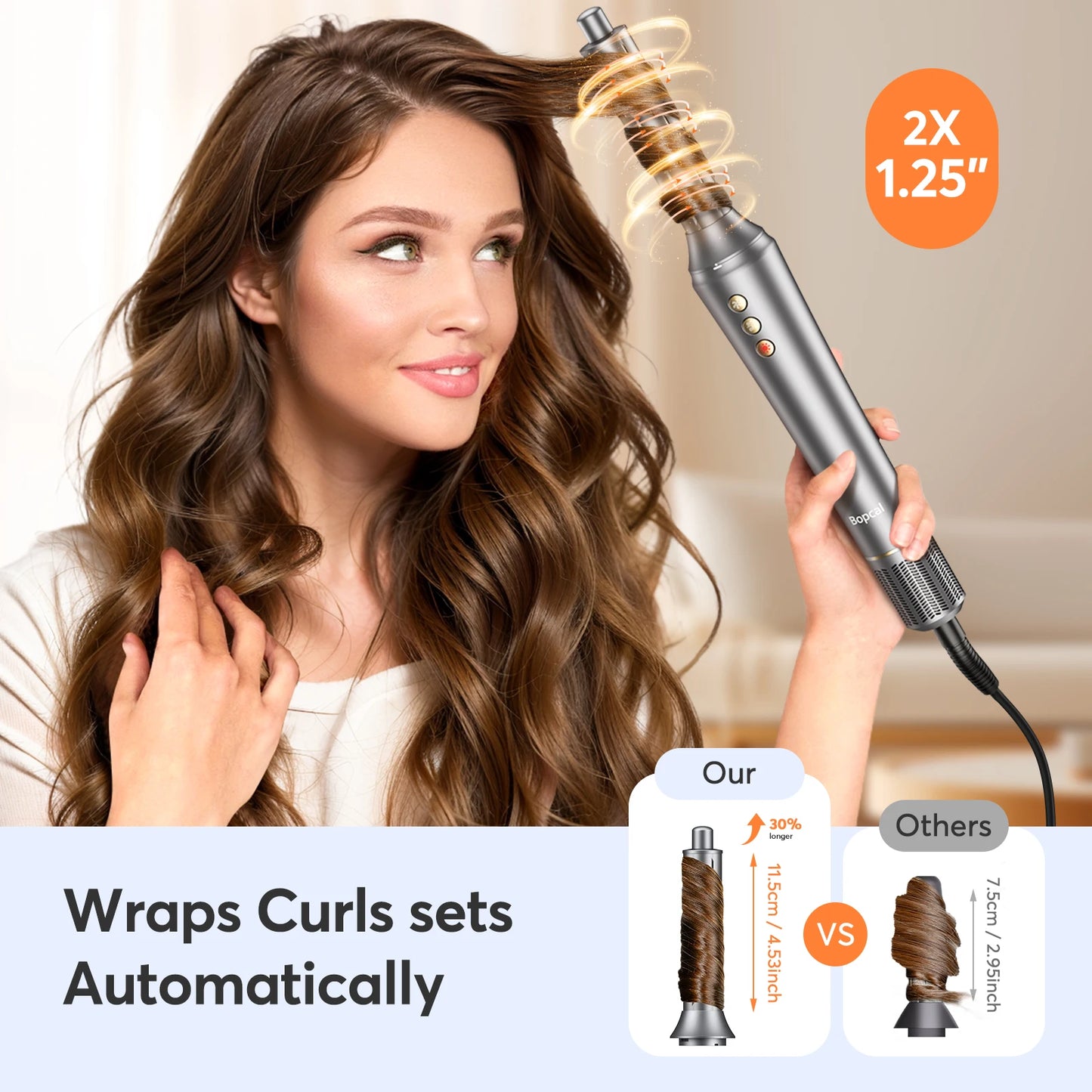 Bopcal Multifunctional Hair Dryer Hot Air Comb Styling Tool
