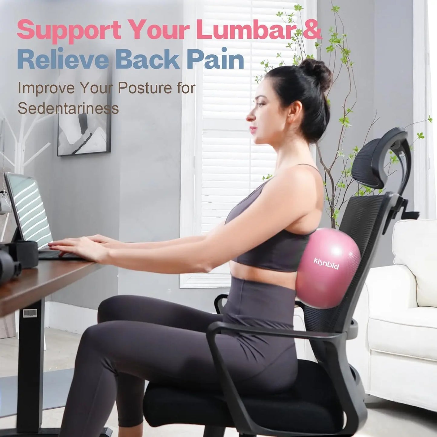 Kisnbld Mini Pilates Exercise Ball For Core Strength Home Gym