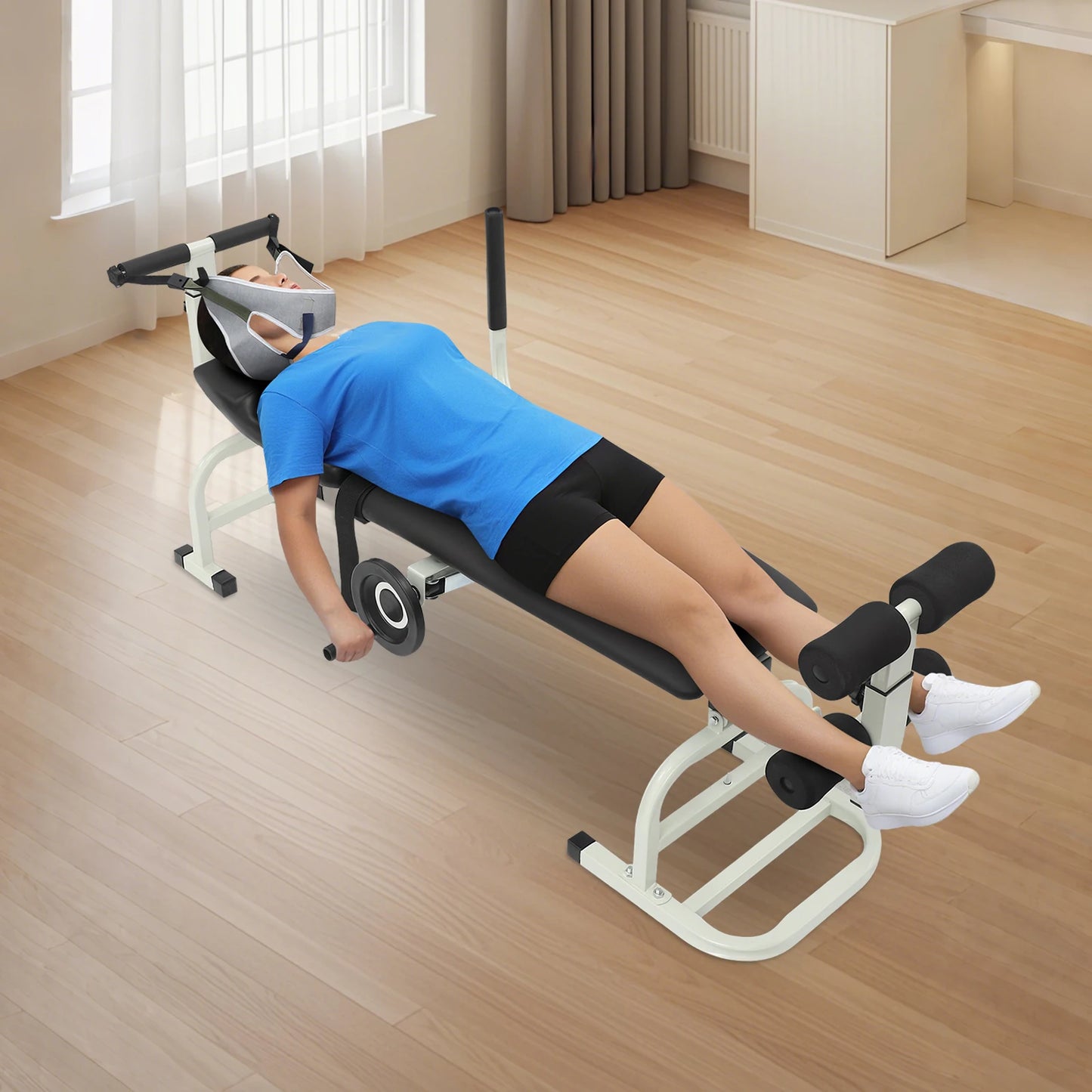 Multifunctional Cervical Neck Stretcher Lumbar Traction Decompression Bench