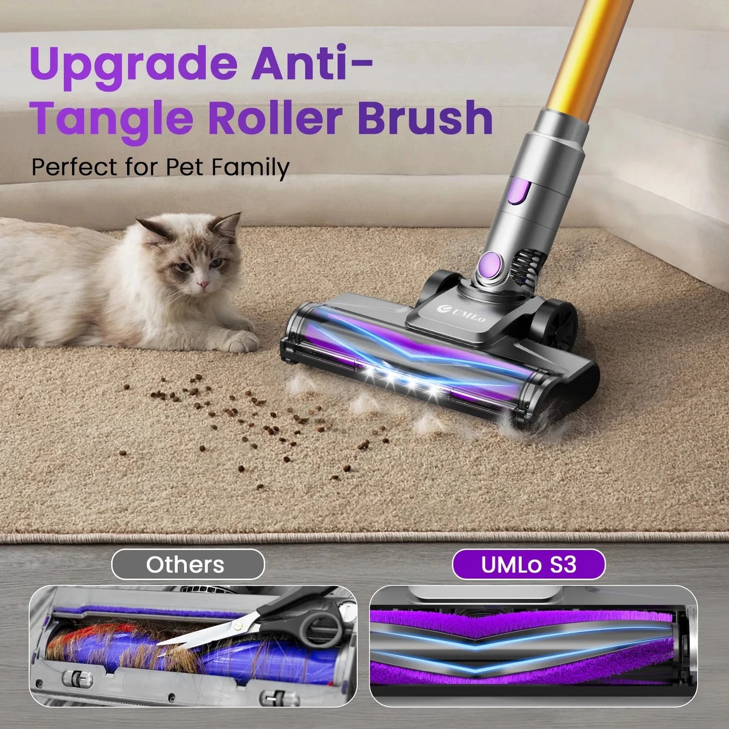 Inse S3P Cordless Stick Vacuum 45Kpa Handheld HEPA Self Standing