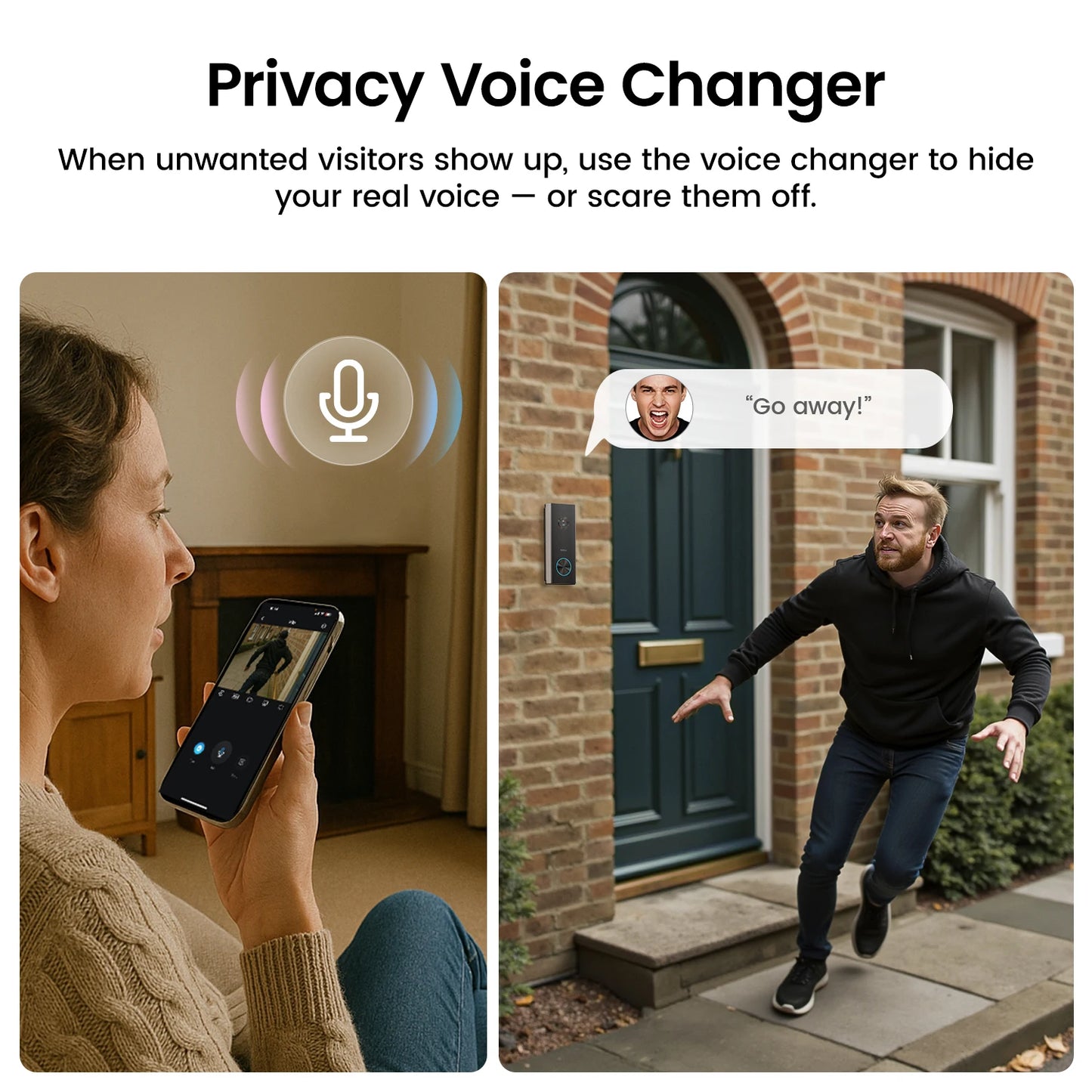 Dekco 3MP Wireless Smart Video Doorbell With AI Detection