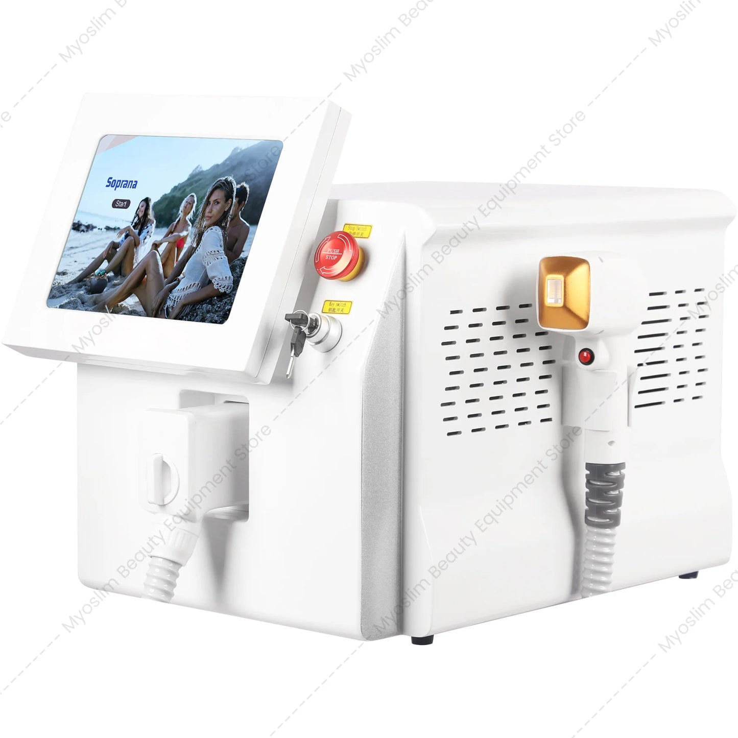 Myoslim 3 Wavelength Diode Permanent Hair Removal Machine Ice Cooling