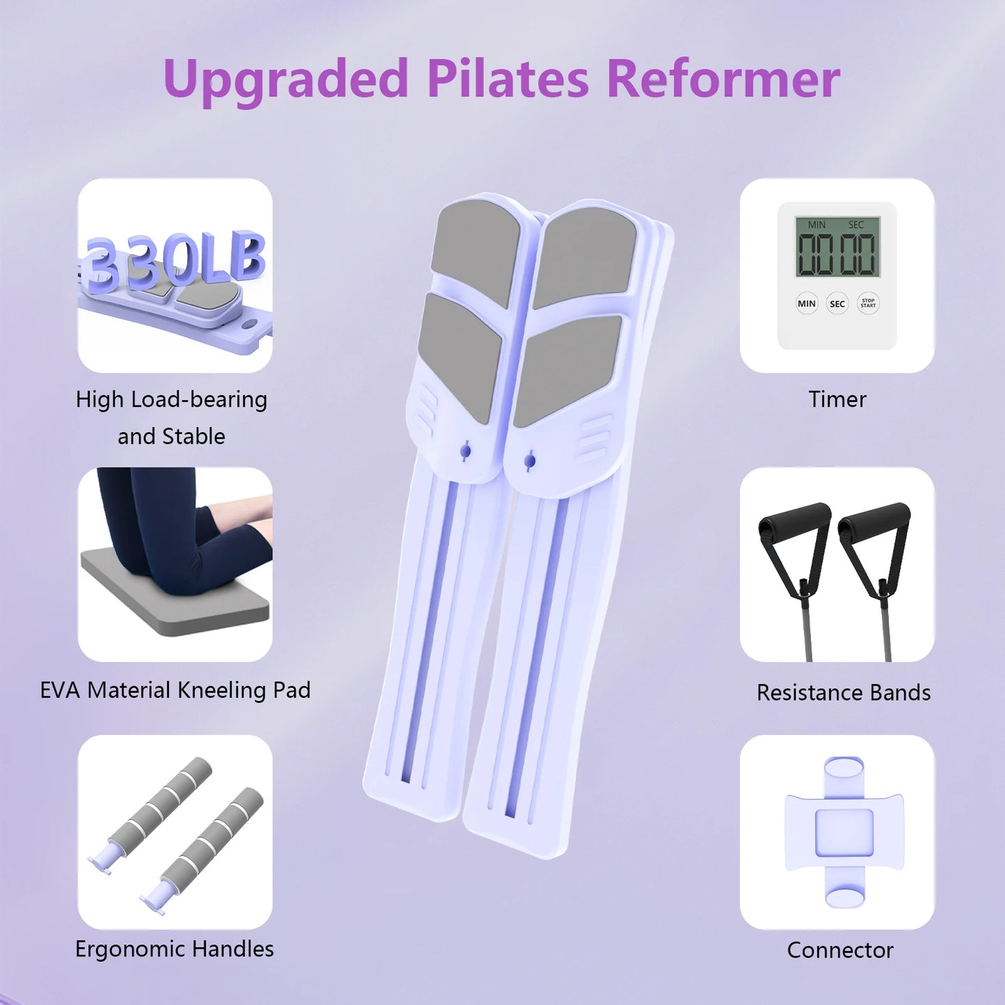 Upgraded 7 In 1 Portable Pilates Reformer Set By Wsuel