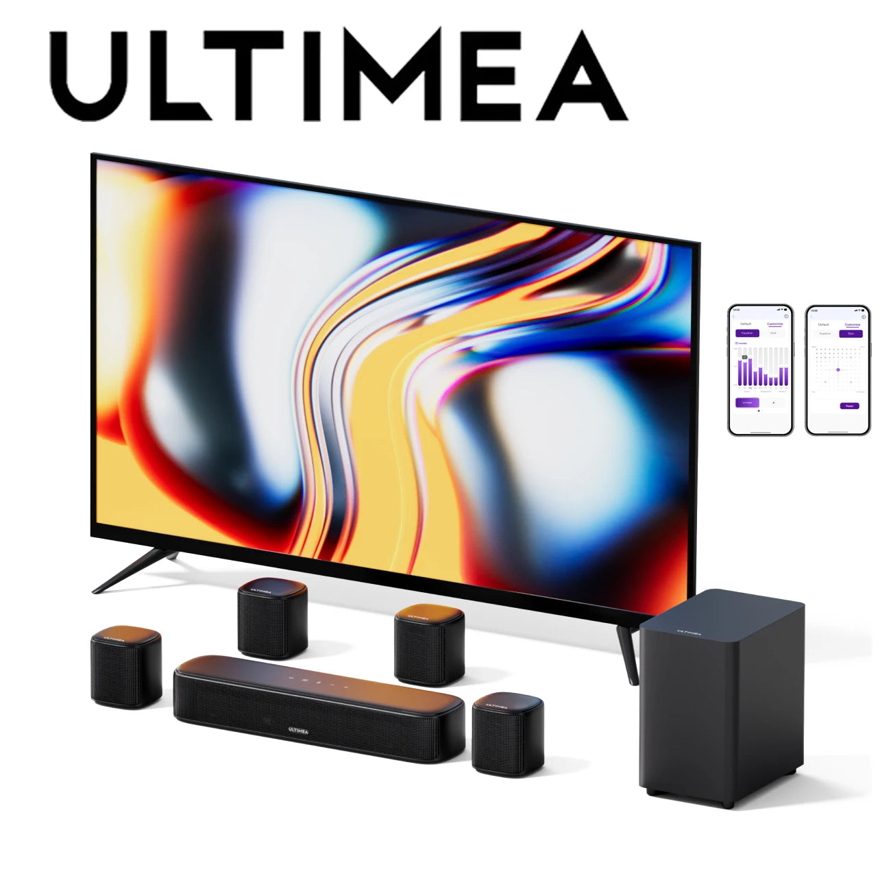 ULTIMEA 330W Home Theater 7.1CH Virtual Surround Soundbar Subwoofer