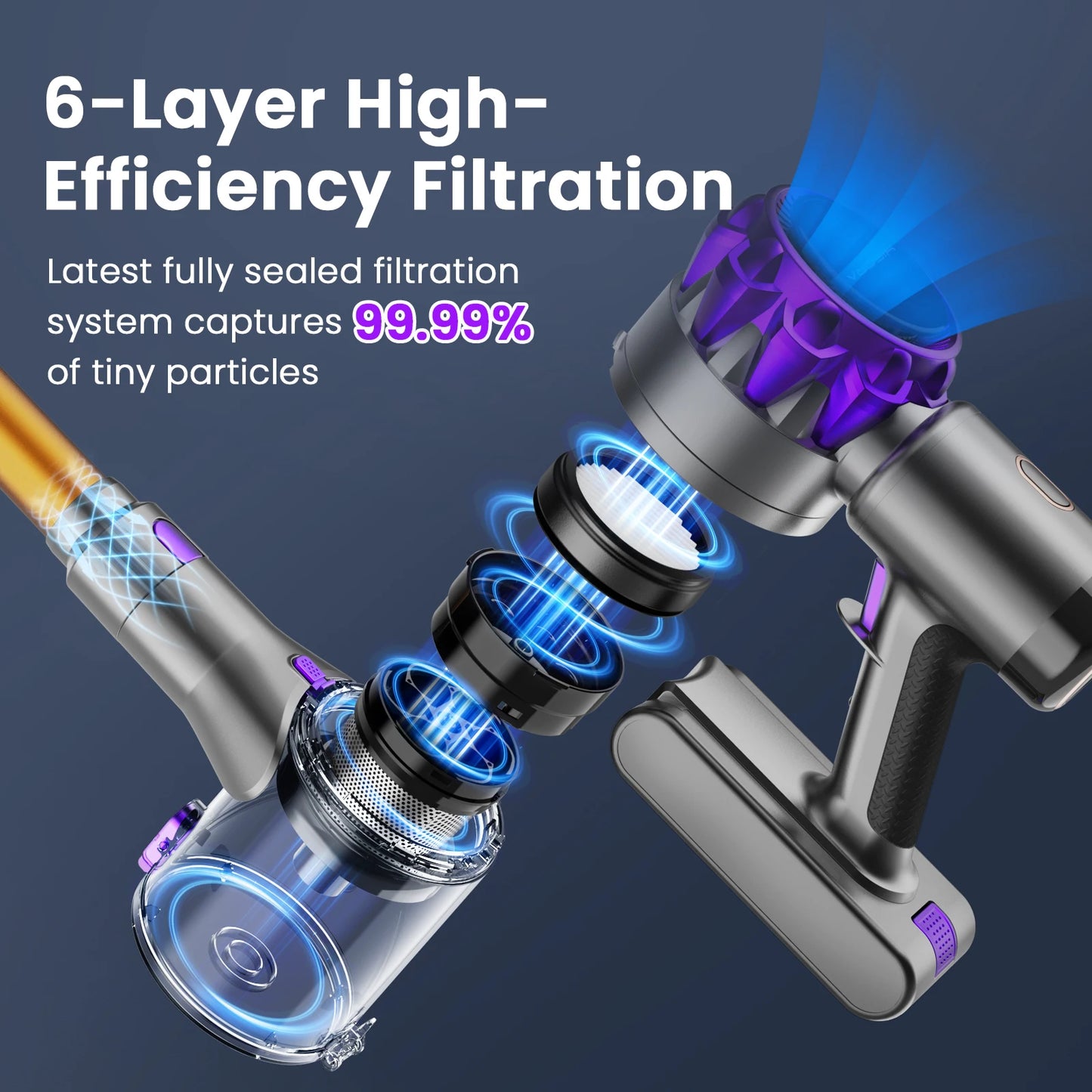INSE S3P Cordless Stick Vacuum With LED Display Free Standing