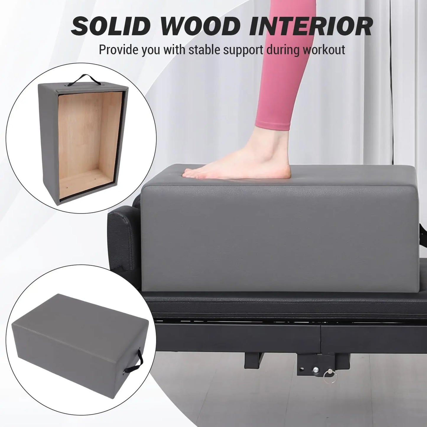 HiMiss Pilates Reformer Sitting Box Portable Workout Accessories For Home