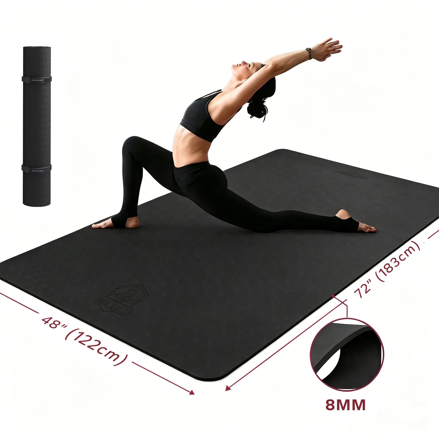 Hapbear Premium TPE Non Slip Yoga Mat With Carry Bag
