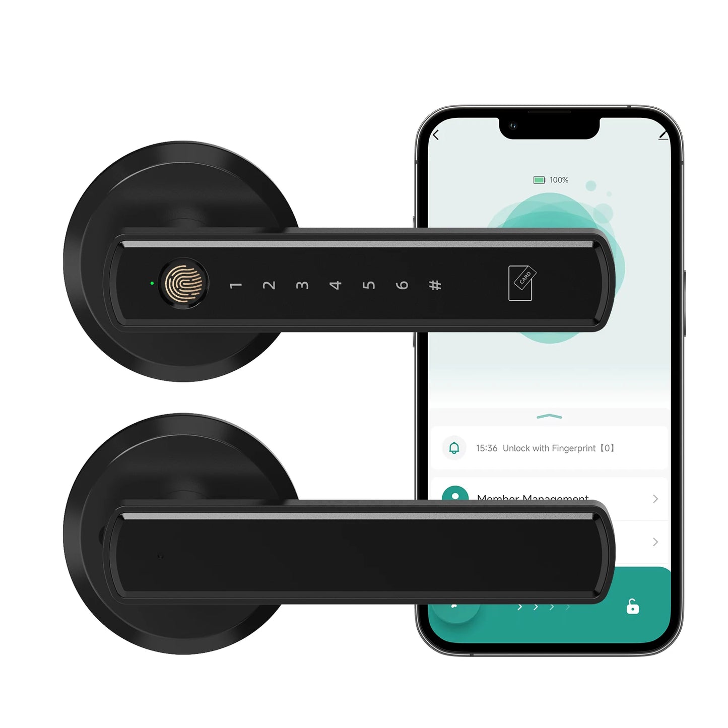 Viladepot Smart Door Lock Fingerprint Bluetooth App Control Electronic Keypad