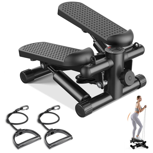 JHK Hydraulic Mini Stepper With Resistance Bands And LCD Monitor