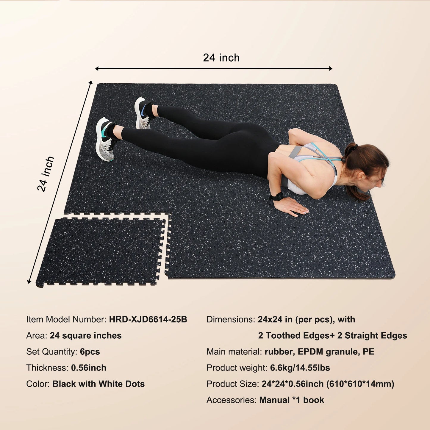 SucceBuy EVA Foam Interlocking Floor Mats For Home Gym Workout