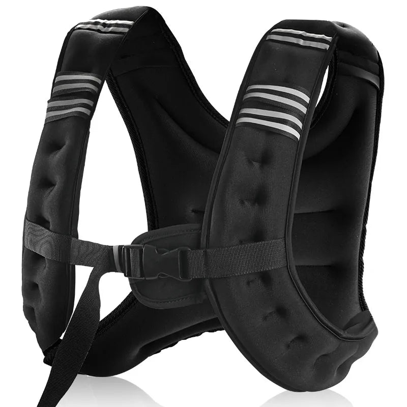 Weight Vest With Reflective Stripe For Strength Training Running Fitness